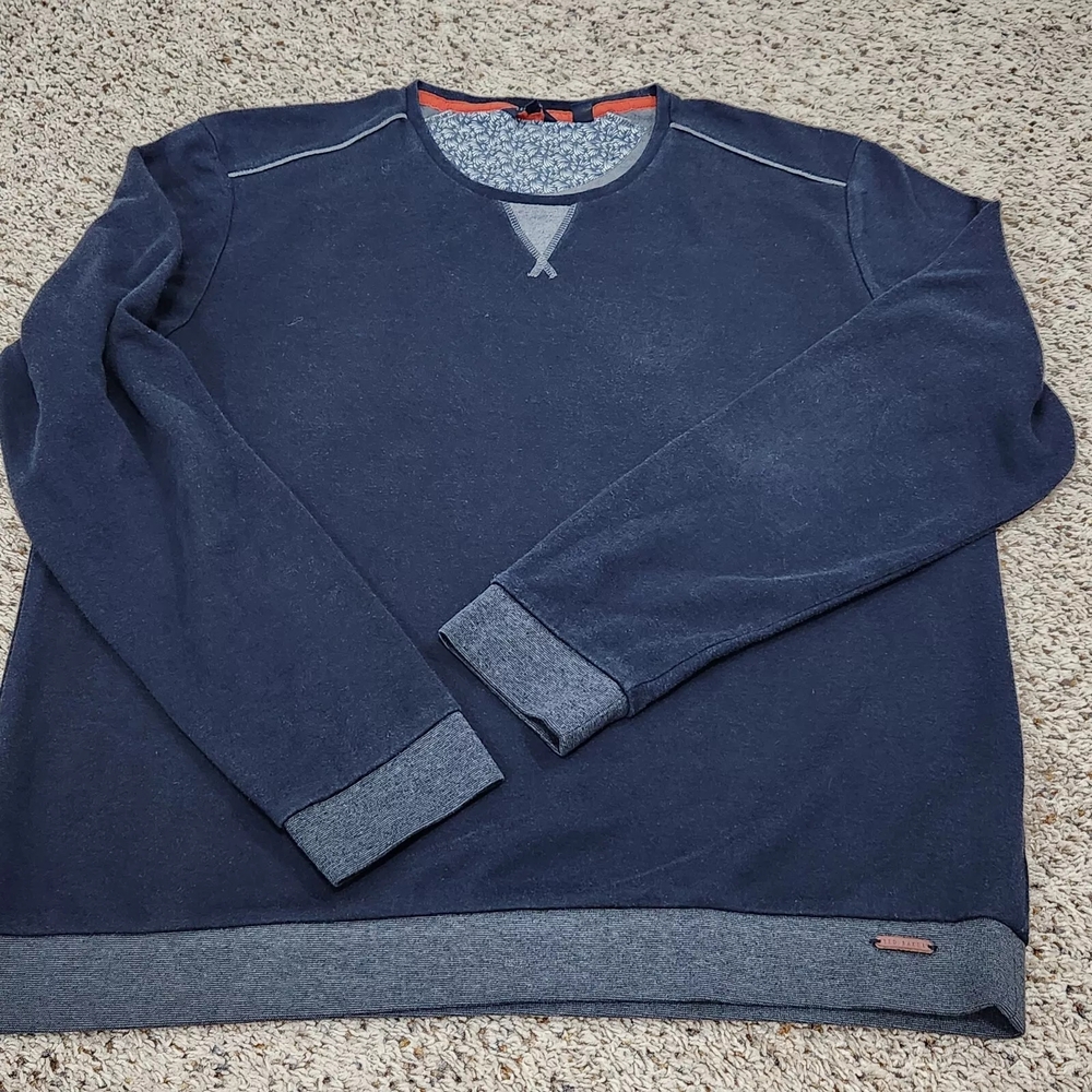 Ted Baker Blue Crewneck Sweater with Classic Design